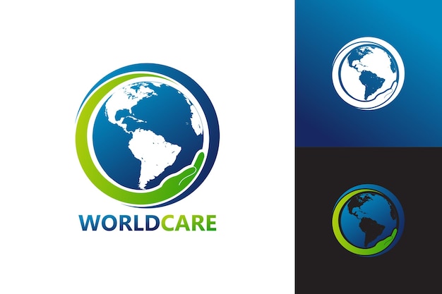 World Care Logo Template Design Vector, Emblem, Design Concept, Creative Symbol, Icon