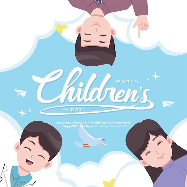 World children's day concept illustration