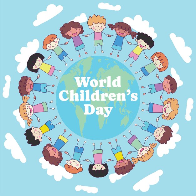 Vector world childrens day illustration vector