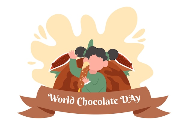 World Chocolate Day Flat Design Illustration