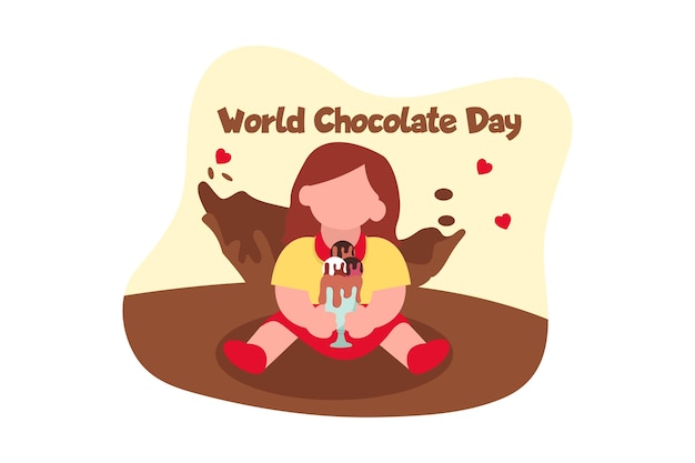 World Chocolate Day Flat Design Illustration