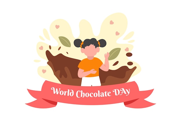 World Chocolate Day Flat Design Illustration