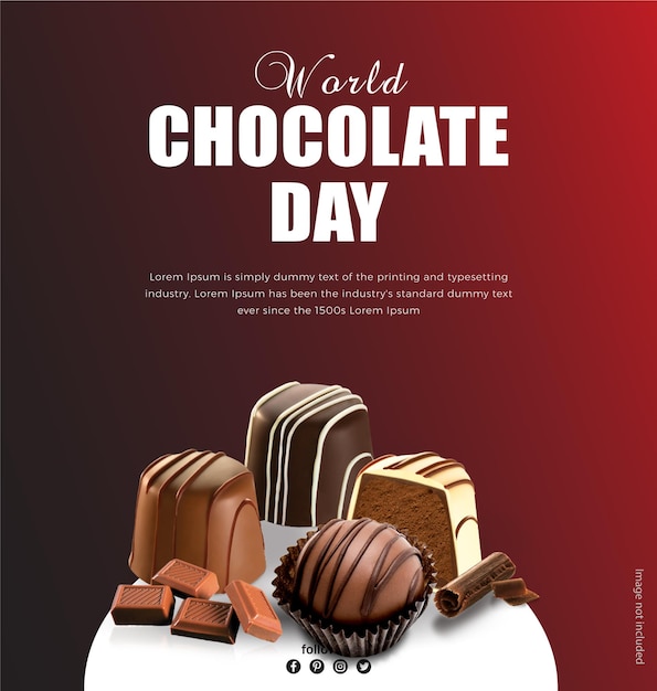 World Chocolate Day poster with delicious