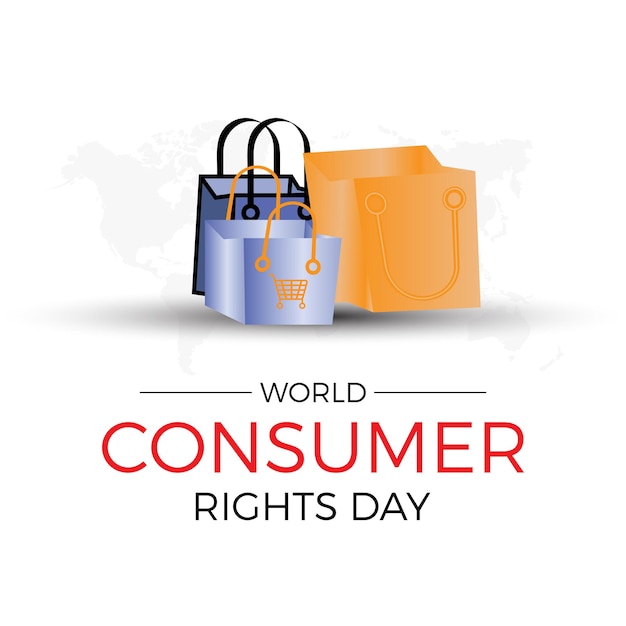 World Consumer Rights Day Observed every year of March 15 Business Store Vector banner flyer poster and social medial template design