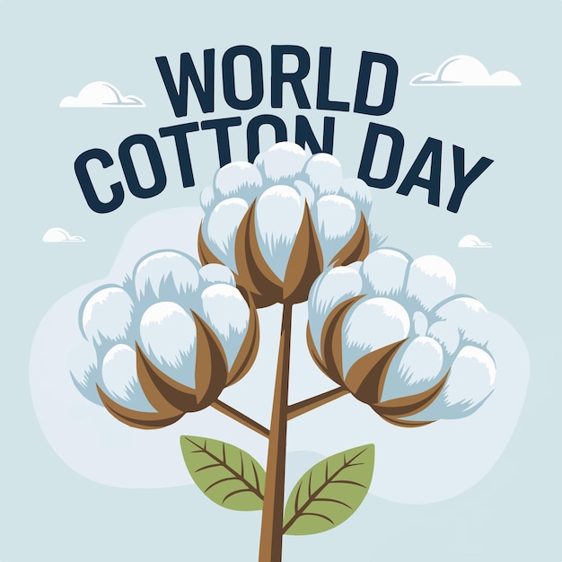 Vector world cotton day vector art background illustration design