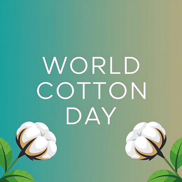 Vector world cotton day vector image illustration