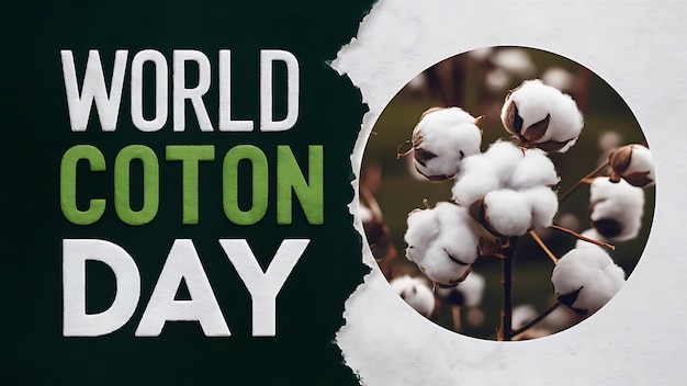 World Cotton Day Vector Image Illustration