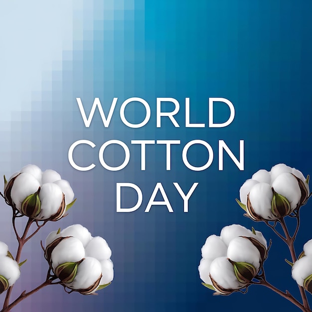 World Cotton Day Vector Image Illustration