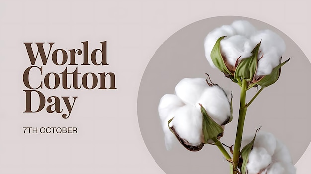 World Cotton Day Vector Image Illustration