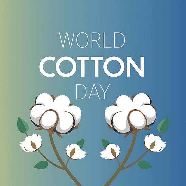 World Cotton Day Vector Image Illustration