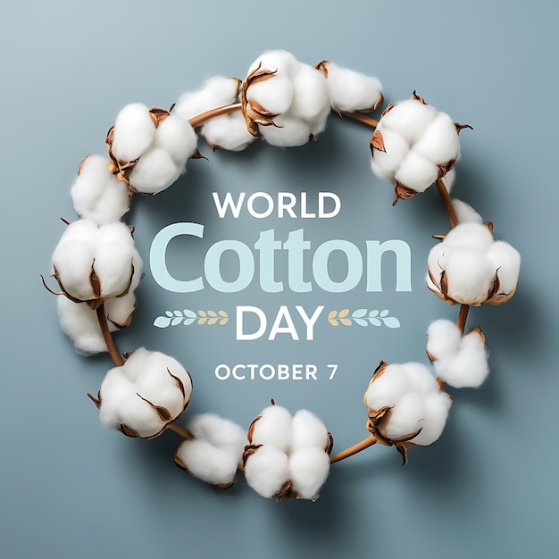 Vector world cotton day vector image illustration