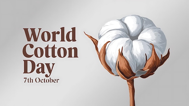 Vector world cotton day vector image illustration