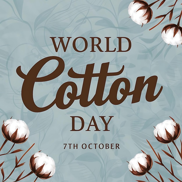 Vector world cotton day vector image illustration