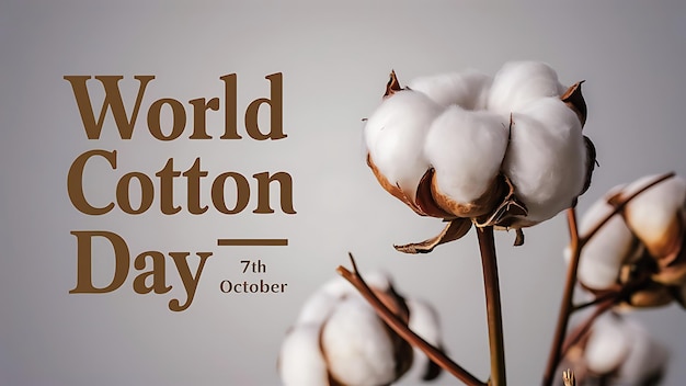 Vector world cotton day vector image illustration