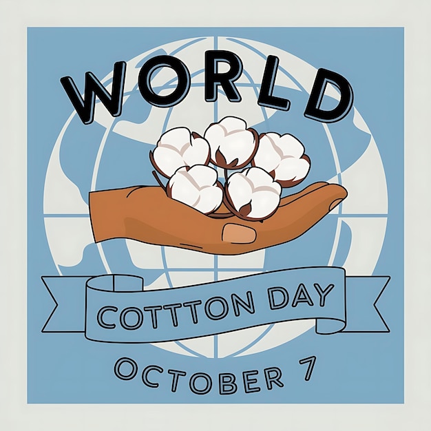 Vector world cotton day vector image illustration