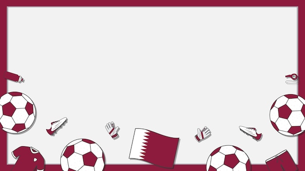 World Cup Football Background Design Template Qatar Football Cartoon Vector Illustration Soccer