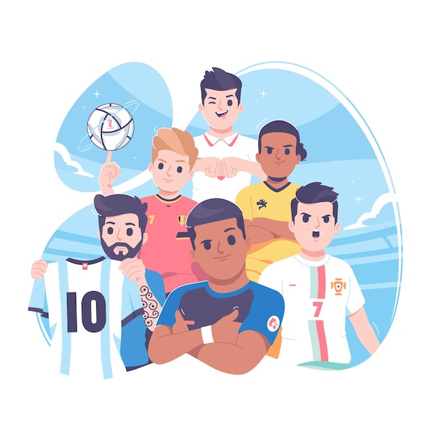 world cup football glory illustration background