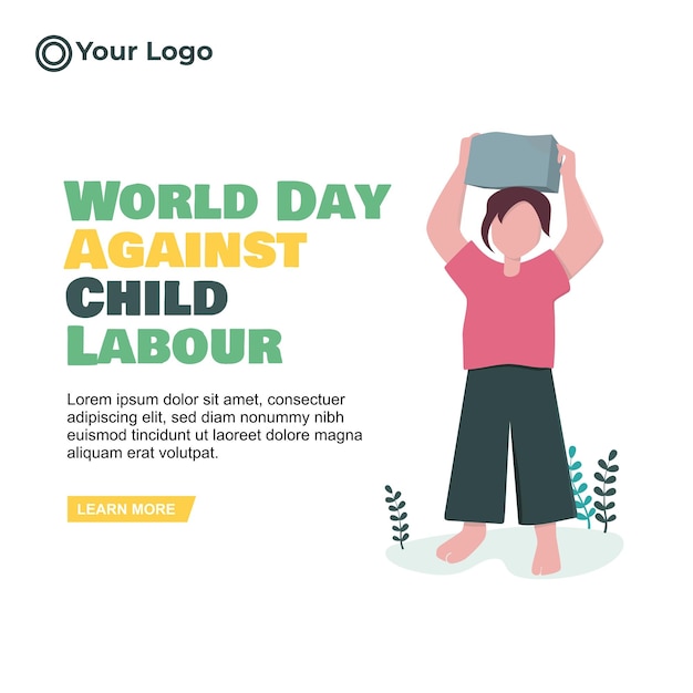 World Day Against Child Labour White Color Flyer