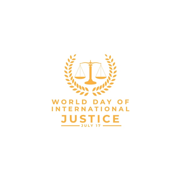 World day for international justice poster concept