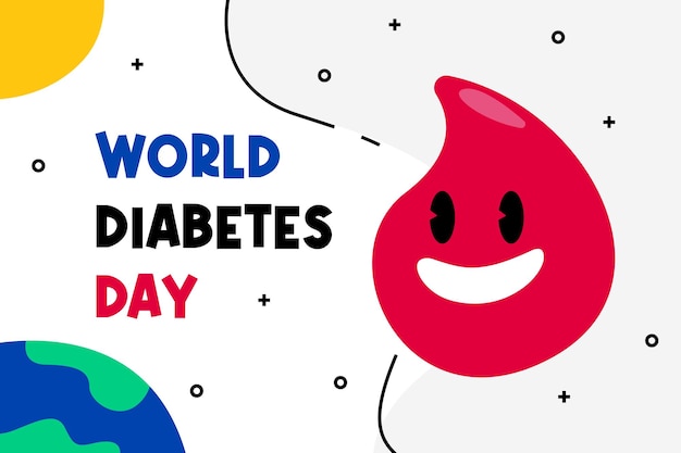 World Diabetes Day Awareness Banner Illustration