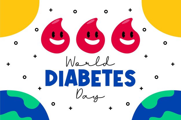 World Diabetes Day Awareness Banner Illustration