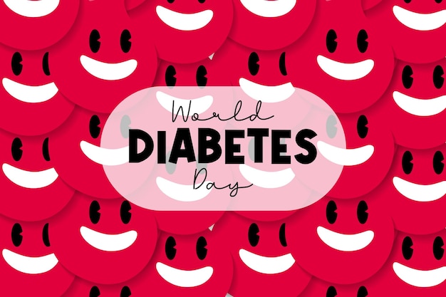 World Diabetes Day Awareness Banner Illustration