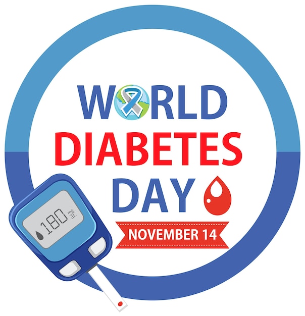 World Diabetes Day Font Logo Design