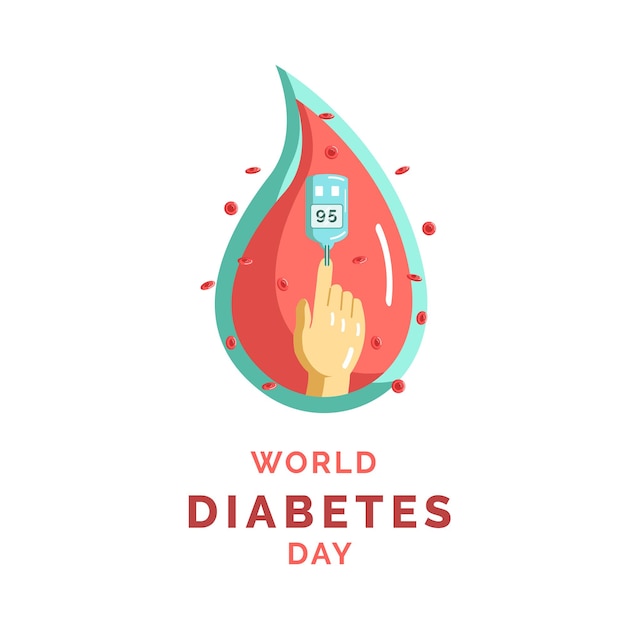 World diabetes day illustration banner