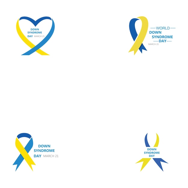 World Down syndrome day Down syndrome awareness concept Vector Illustration