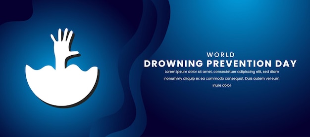 World Drowning prevention day 25th July World drowning prevention day celebration banner vector