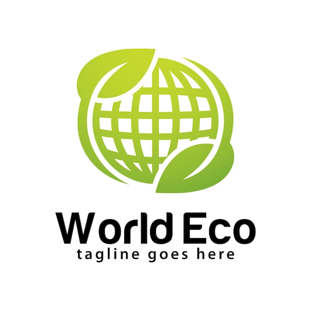 World eco logo design template