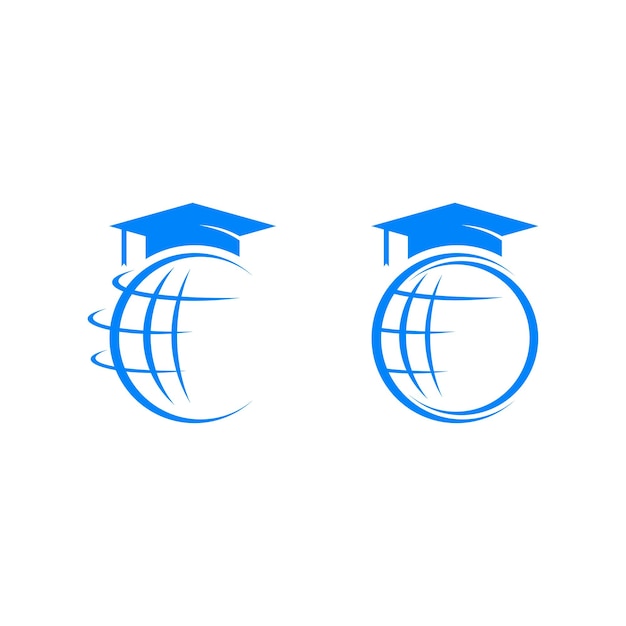 world education logo design vector graphic icon.