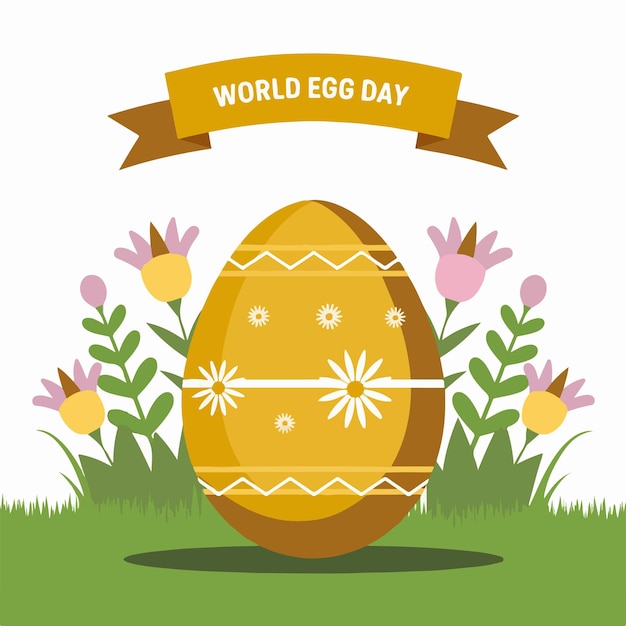 world egg day celebration background banner design illustration