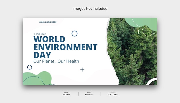 Vector world environment day 2023 banner template