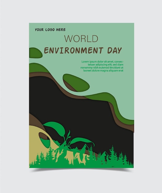 Vector world environment day flyer vector design