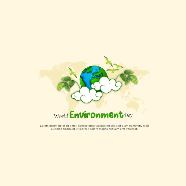 World Environment Day Importance of protecting nature Concept of the Environment creative ads