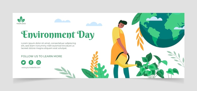 World environment day world environment day flat facebook cover