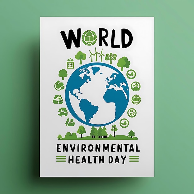 Vector world environmental health day celebration vector image illustration