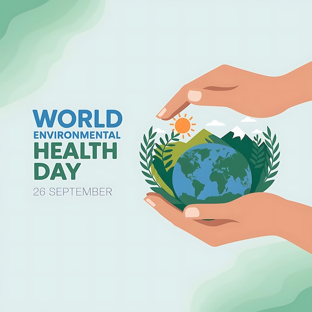 World Environmental Health Day Celebration Vector Image Illustration