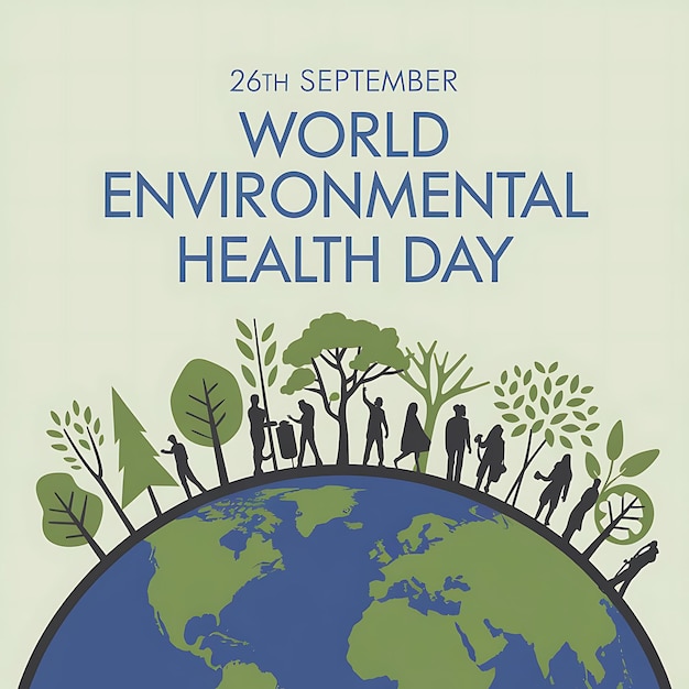 World Environmental Health Day Celebration Vector Image Illustration