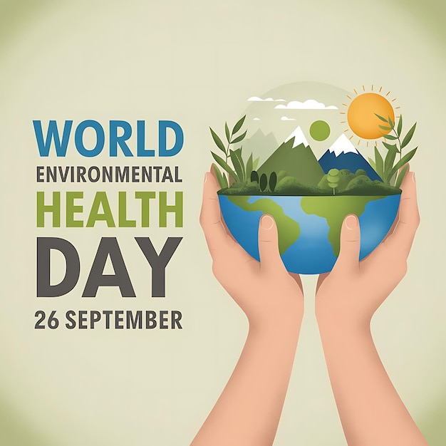 World Environmental Health Day Celebration Vector Image Illustration