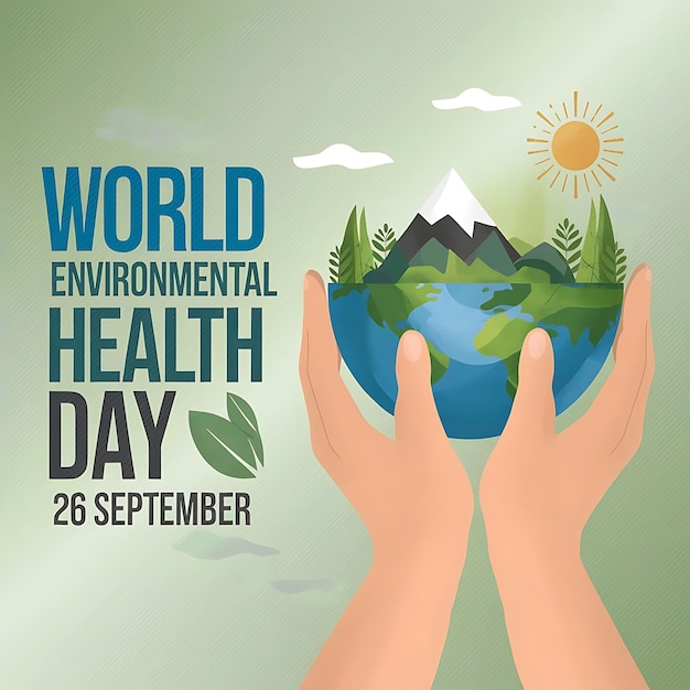 World Environmental Health Day Vector Image Illustration