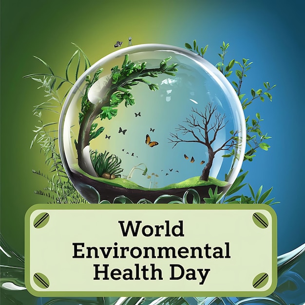 World Environmental Health Day Vector Image Illustration