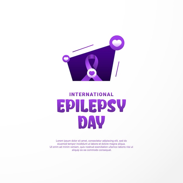 World Epilepsy Day Background With Ribbon