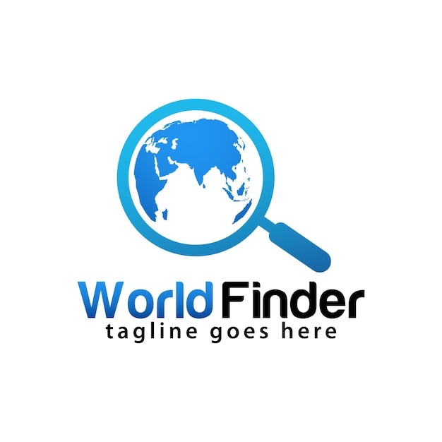 World finder logo design template