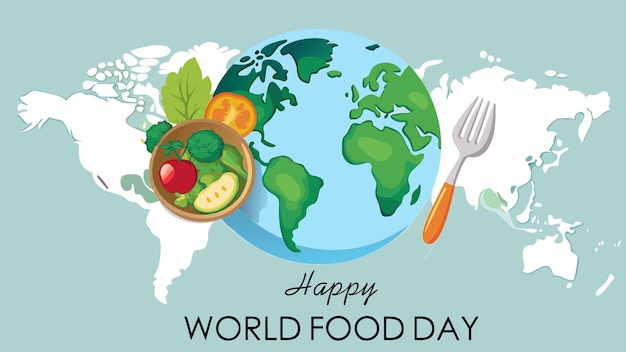 World Food day Banner with some fruits and vegetable