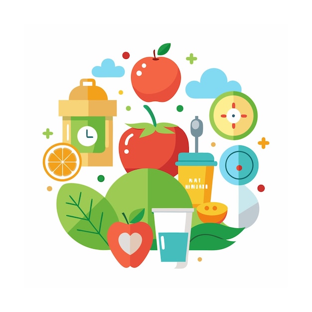 Vector world food day concept illustration