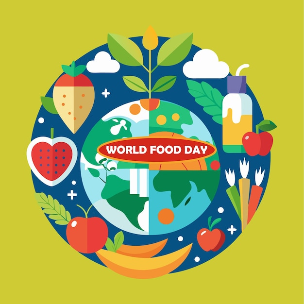 Vector world food day design vector