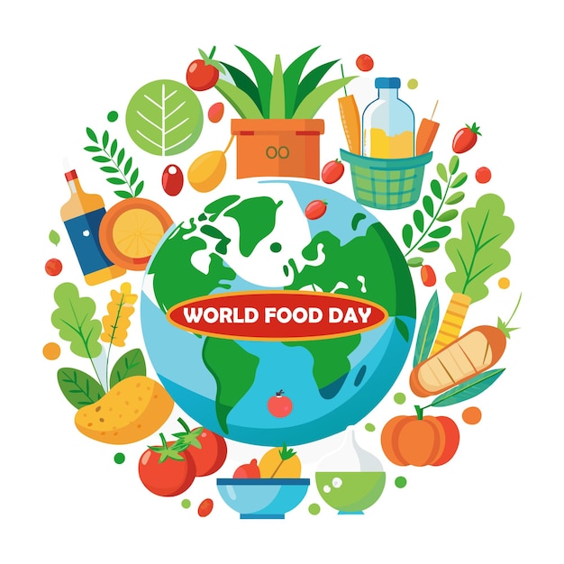 Vector world food day design vector