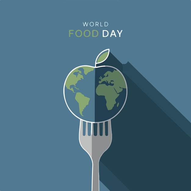 Vector world food day poster design vector illustration